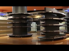 円形型 スーパーマーケットディスプレイ スタンド 片面 食料品店 ディスプレイ棚