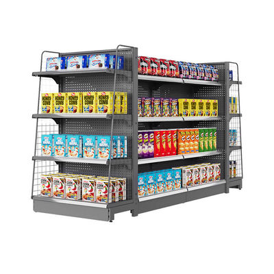 購入 5-Shelf Metal Gondola Display Rack for Supermarkets 80kg Capacity online manufacture
