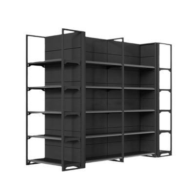 購入 Double-Sided Gondola Shelving 5-Shelf Supermarket Display Rack online manufacture