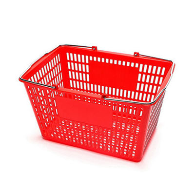 耐久性 プラスチック 手持ち買い物バスケット 450*330*250mm 薬局 スーパーマーケット 食料品店