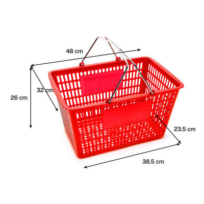 耐久性 プラスチック 手持ち買い物バスケット 450*330*250mm 薬局 スーパーマーケット 食料品店