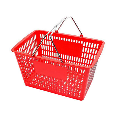 耐久性 プラスチック 手持ち買い物バスケット 450*330*250mm 薬局 スーパーマーケット 食料品店