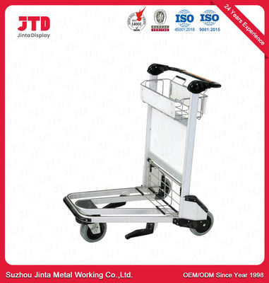 ハンドルが付いているISO14001空港荷物のトロリーODM 4の車輪のカート