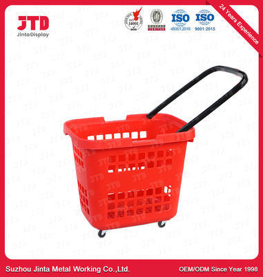 ハンドルHDPP 3の車輪が付いている45Lプラスチック買物かご