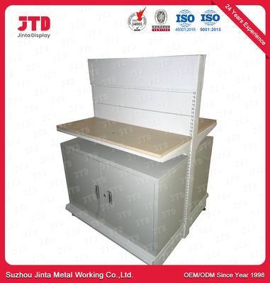 ISO9001木および金属3層の棚ODM 1200mmの白い小売りの棚